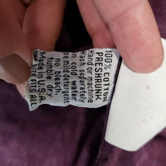 Vintage 80's Cover Charge western tie dye fringe 100% cotton T - Picture 3 of 7